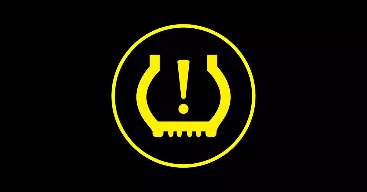 Tire pressure store warning light